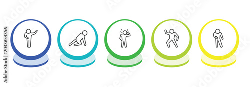 Cuadro en lienzo feelings outline icon set