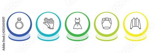 Tableau sur toile fashion outline icon set