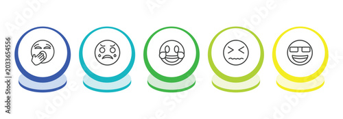 Quadro em tela emoji outline icon set