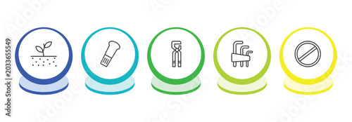 Fotografia construction outline icon set
