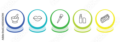 Foto beauty outline icon set