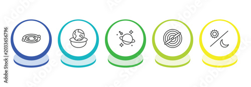 Canvas-taulu astronomy outline icon set