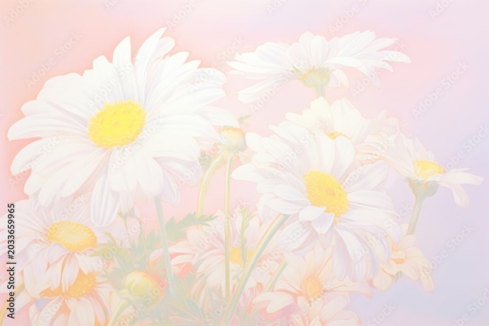 Obraz premium Daisy backgrounds painting flower.