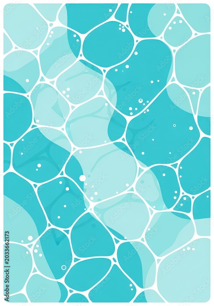 Obraz premium Abstract Turquoise Water Ripple Pattern Background for Summer Pool and Spa Design Illustration