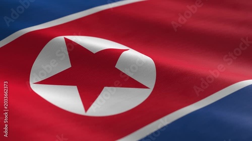 North Korea - waving flag loop