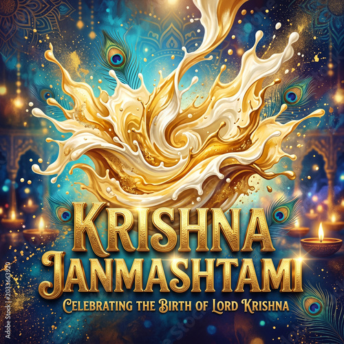 Krishna Janmashtami concept...
