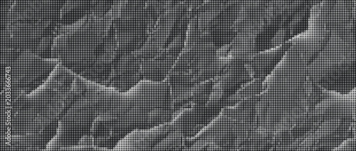Schilderij op canvas A close-up view of a rocky landscape with rugged terrain and cracked surface