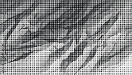 Gray abstract illustration of crumpled paper with sharp folds and creases