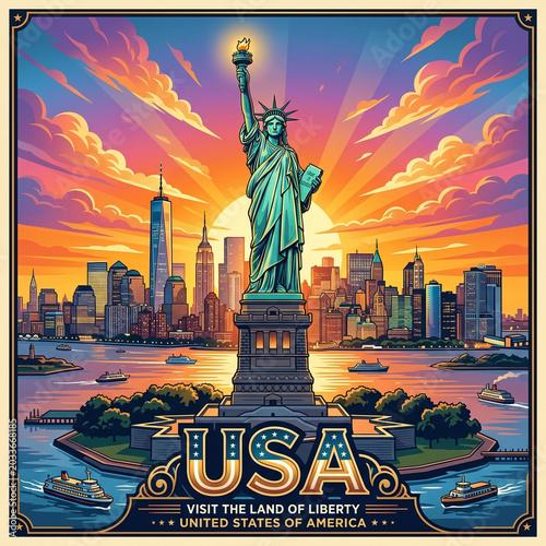 Statue of Liberty and New Y...