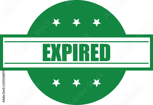 Foto Prominent expired status stamp indicating a product or service is no longer vali