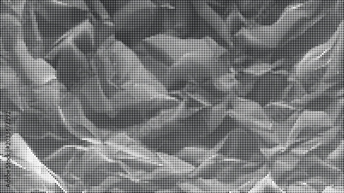 Cuadro en lienzo A close-up captures a crumpled gray paper texture with deep folds