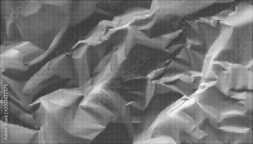 Canvastavla Crumpled Plastic Sheet with Wrinkles and Folds on Surface Closeup
