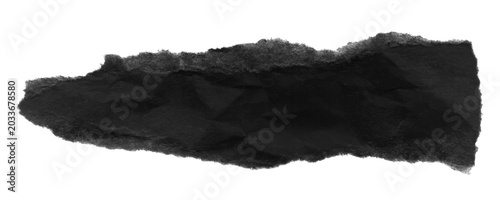 Canvastavla Torn Black Paper with Wrinkles