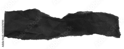 Torn Black Paper with Wrinkles
