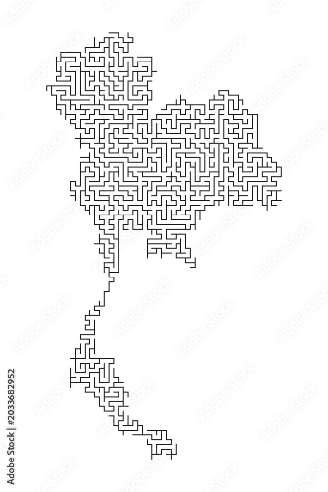 Obraz premium Abstract maze pattern design illustration