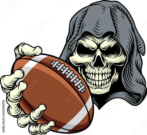 A grim reaper or death skel...