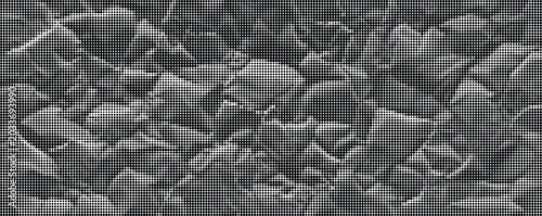 Bild auf Leinwand A gray rocky surface with many cracks and crevices against a transparent backgro