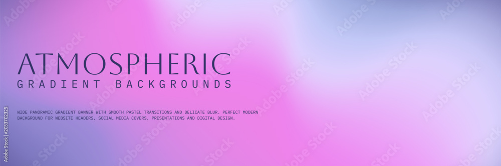 Naklejka premium Soft lavender gradient background with purple and pink watercolor haze, pastel blue details and simple calming bg. Lavender gradient background looks dreamy.