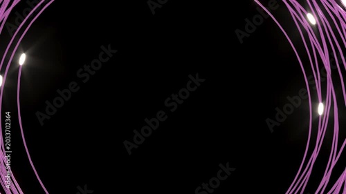 Pink optical fiber circle round led lights tech bg 4k
