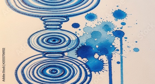 Abstract virus illustration with swirl patterns