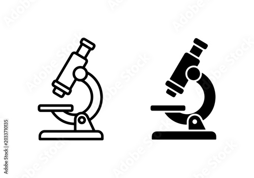 Photos Microscope Icons, Scientific Research Tools, Laboratory Equipment, Medical Analy