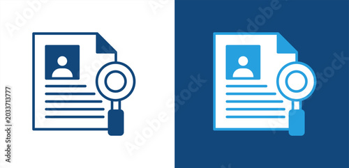 Foto Teamwork icon, with light and dark background.