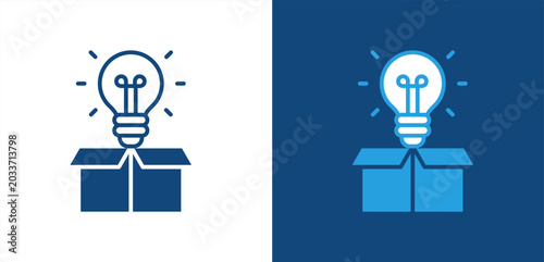 Tableau sur toile Instructor icon, with light and dark background.