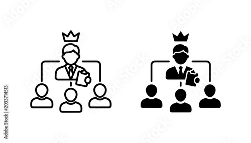 Konstfotografi Leadership Hierarchy Icons, Business Management Structure, Corporate Organizatio