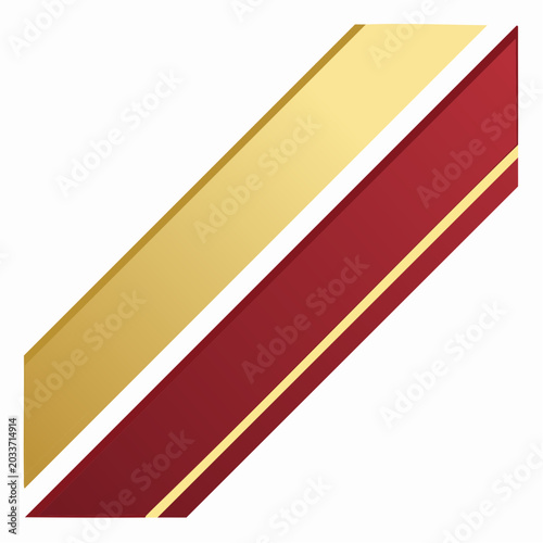 Diagonal Red and Gold Stripes on White Background