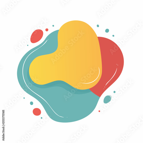 Abstract Fluid Shapes with Gradient Colors
