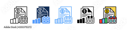 Annual Report Icon Multiple Style