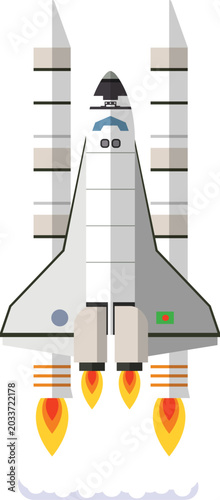 3d render of a roket