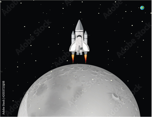 rocket in space