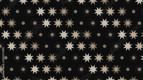 A captivating array of shimmering multipointed stars and glowing dots creating an enchanting celestial pattern.