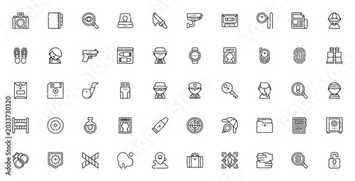 Фотография Private detective icon set