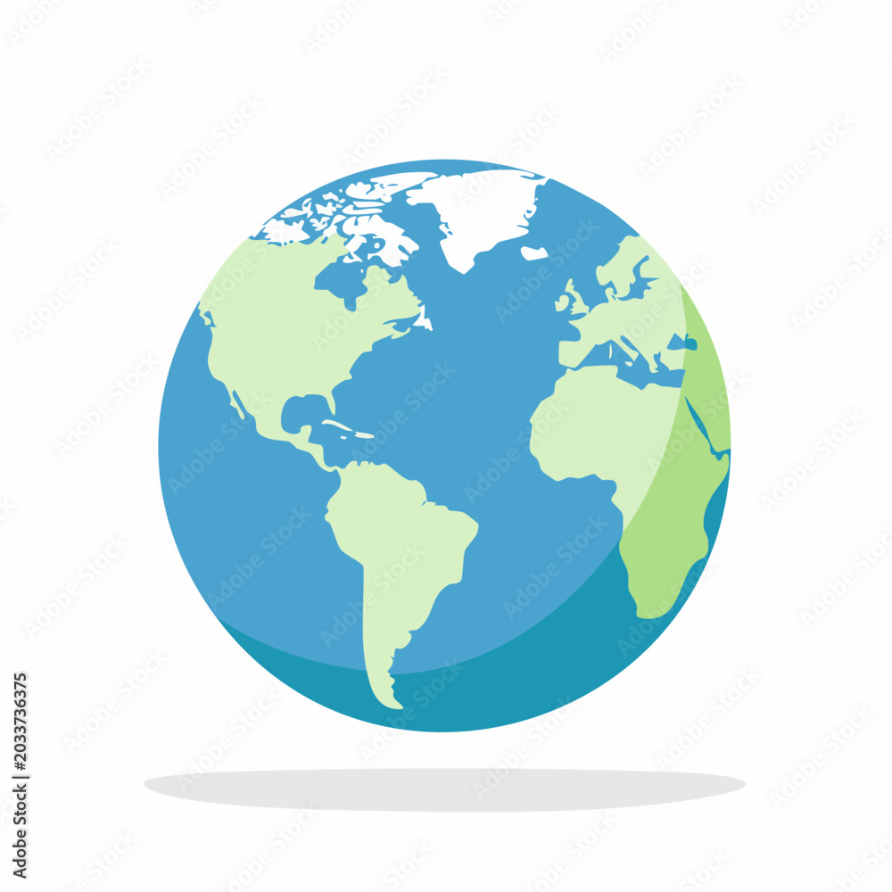 Fototapeta premium Stylized Earth Globe Illustration