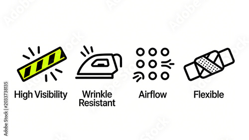 Showcasing high visibility, wrinkle resistance, breathability, and flexible comfort, representing practical clothing design and concepts for nighttime travel and business commuting.
