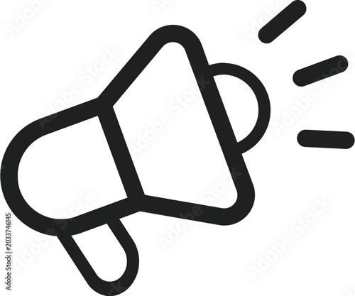 Minimalist Megaphone Icon