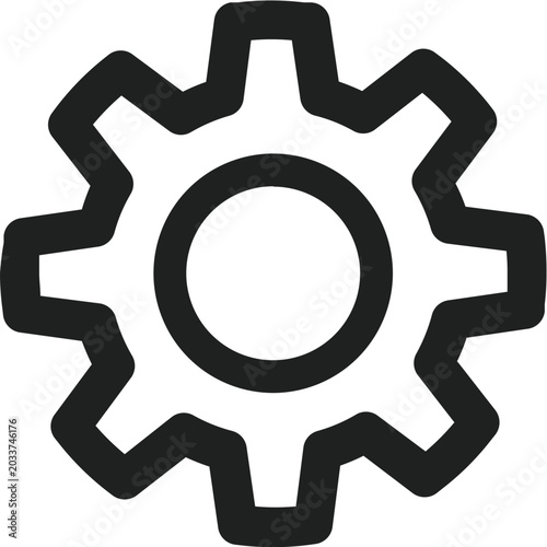 Bild auf Leinwand Minimalist Gear Cog Icon