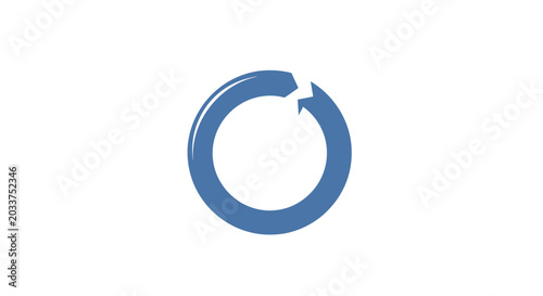 Obraz na płótnie Blue metallic ring with gap.