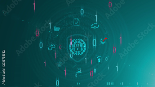 Photos Cybersecurity: Digital interface of inspiration bright idea and creative thinkin