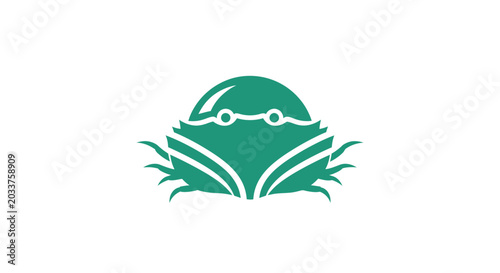 фотографія Green turtle swimming in ocean water.