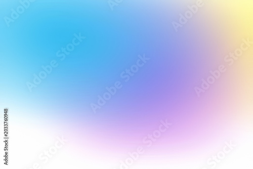Fényképezés Soft gradient background with blue, purple, and yellow hues blending smoothly