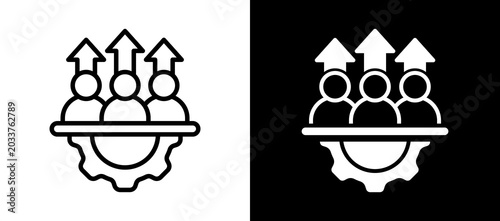 Capability Building whiteblack icon