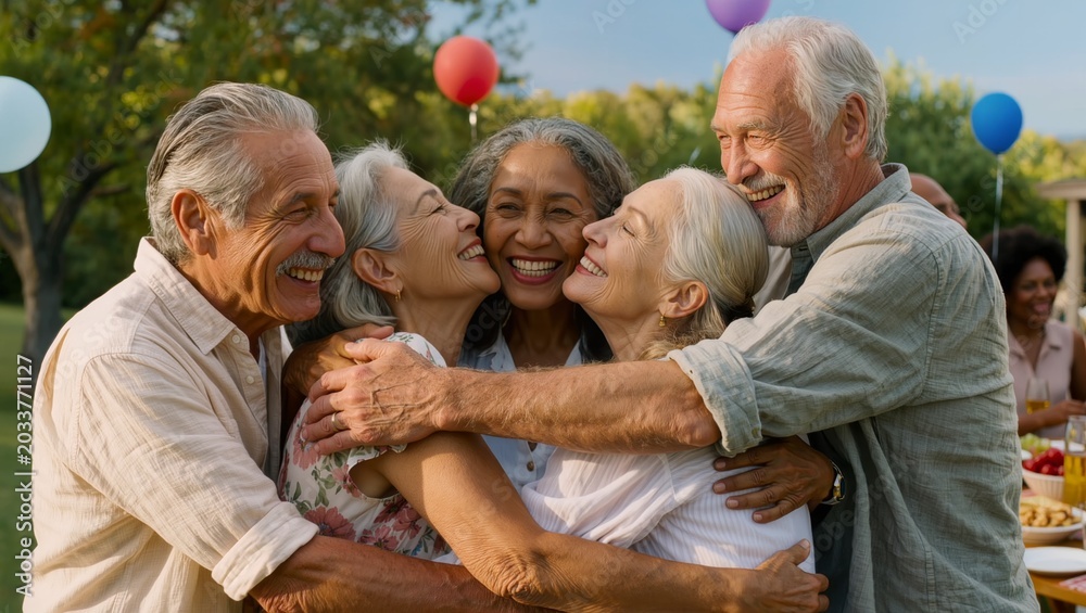 Fototapeta premium Happy Senior Friends