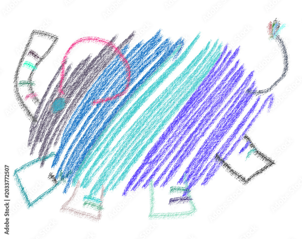 Fototapeta premium エレファント、象（手描きイラスト素材）