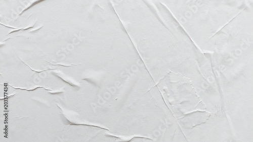 Tableau sur toile Blank white creased paper background with soft crushed poster texture effect
