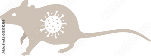 Quadro su tela Hantavirus Rat Carrier - Single - Shaded