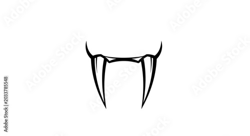 Foto Vampire Fangs Teeth Illustration.