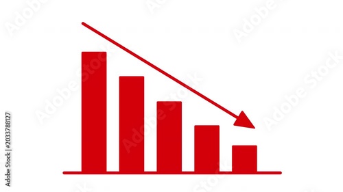 Revenue Decline Bar Chart Alpha Overlay